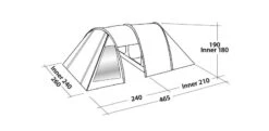 Easy Camp Galaxy 400 Gold Red Tunneltent - 4 Personen -Outwell Winkel 120355 galaxy 400 gold red drawing perspective2