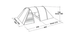 Easy Camp Galaxy 400 Rustic Green Tunneltent - 4 Personen -Outwell Winkel 120391 galaxy 400 rustic green drawing perspective2