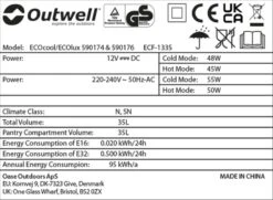 Outwell Ecocool Elektrische Koelbox - 35 Liter - Donkergrijs -Outwell Winkel 1389 1900 ecocool grijs 6
