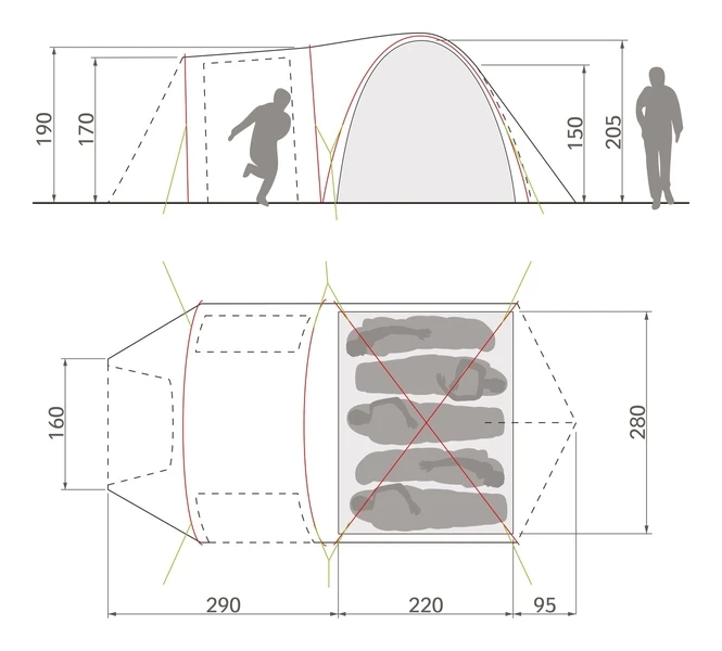 Vaude Campo Casa XT Koepeltent - 3/4 Persoons 6 Vaude Campo Casa XT Koepeltent - 3/4 Persoons - Afbeelding 4