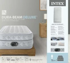 Intex Supreme Air Flow Luchtbed - Eenpersoons - Ingebouwde Elektrische Pomp -Outwell Winkel 1688 1900 64488nd pkg 2023 300