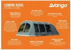 Vango Lismore 600XL Tunneltent - 5 Persoons - Groen 11 Vango Lismore 600XL Tunneltent - 5 Persoons - Groen -Outwell Winkel 1900 1783 lismore 600xl package 2