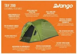 Vango Tay 200 Koepeltent - 2 Persoons - Groen -Outwell Winkel 1900 1783 tay 200 2