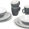 Bo-Camp Melamine Serviesset - 16-delig - Grijs -Outwell Winkel 900 1358 6181274