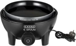 CADAC E-Braai Elektrische Barbecue - Zwart -Outwell Winkel 900 1421 5840 20 04 e braai 40 chef pan