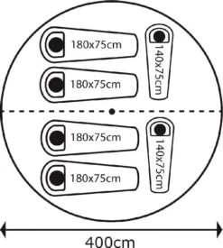 Bo-Camp Urban Outdoor Streeterville Bell Tent - 6 Persoons -Outwell Winkel 900 825 4472500 08