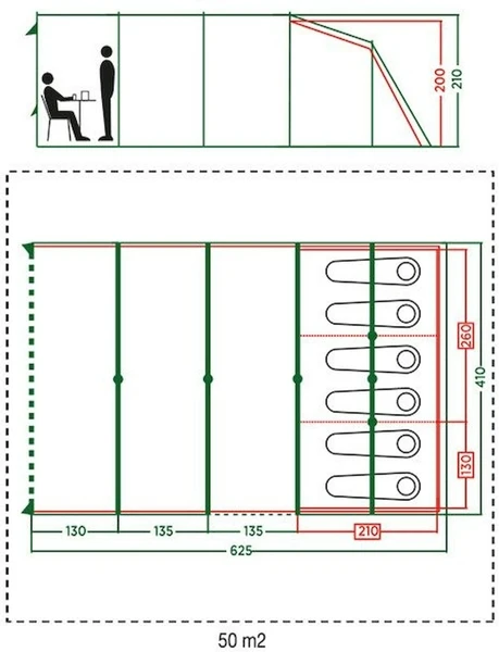 Coleman Meadowood Long Tunneltent - 6 Persoons 11 Coleman Meadowood Long Tunneltent - 6 Persoons - Afbeelding 9