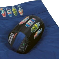 Polydaun Beach House Junior Kinderslaapzak - Surfbord 9 Polydaun Beach House Junior Kinderslaapzak - Surfbord -Outwell Winkel beach house surf detail