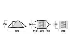 Husky Bizon Koepeltent - 4+ Persoons 23 Husky Bizon Koepeltent - 4+ Persoons -Outwell Winkel bizon afmetingen