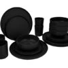 Bo-Camp Patom Melamine Serviesset - 16-delig - Zwart -Outwell Winkel bo camp patom zwart