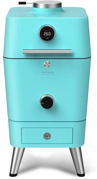 Everdure 4K Houtskool Barbecue Met Beschermhoes - Blauw 3 Everdure 4K Houtskool Barbecue Met Beschermhoes - Blauw