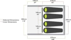 Zempire Evo TS Opblaasbare Tent - 4 Persoons -Outwell Winkel zempire evo ts opblaasbare tent 7